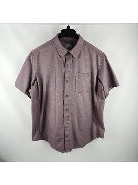 Ascend Shirt Mens XL Purple Button Up S/S Collared